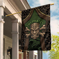 Hawaii Tiki Pirates Garden Flag Kakau Pattern Polynesian Style DT05 House Flag Green - Polynesian Pride
