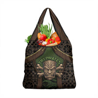 Hawaii Tiki Pirates Grocery Bag Kakau Pattern Polynesian Style DT05 1-pack One Size Green - Polynesian Pride