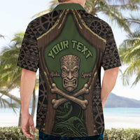 Personalised Hawaii Tiki Pirates Hawaiian Shirt Kakau Pattern Polynesian Style DT05 - Polynesian Pride