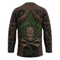 Personalised Hawaii Tiki Pirates Hockey Jersey Kakau Pattern Polynesian Style DT05 - Polynesian Pride