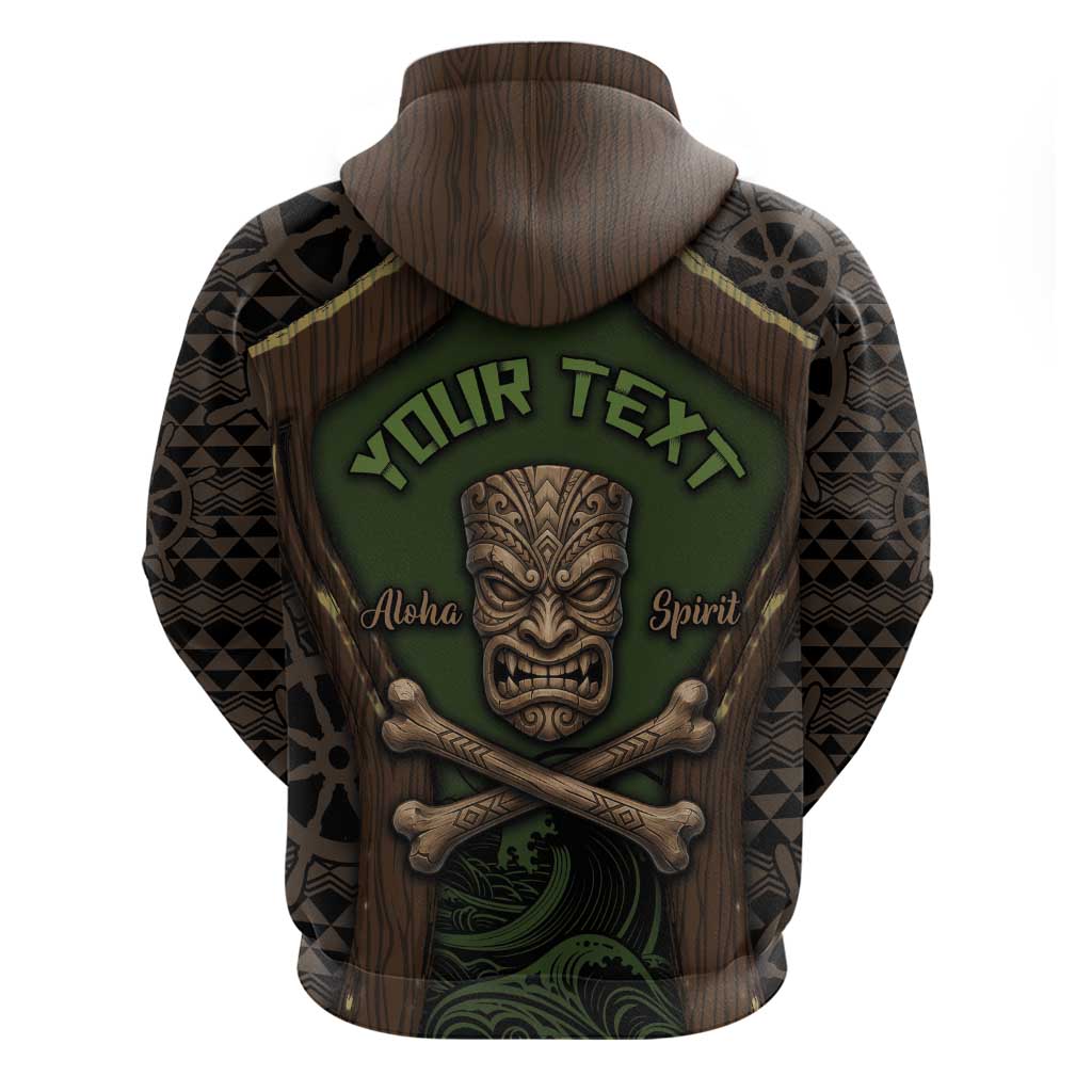 Personalised Hawaii Tiki Pirates Hoodie Kakau Pattern Polynesian Style DT05 - Polynesian Pride
