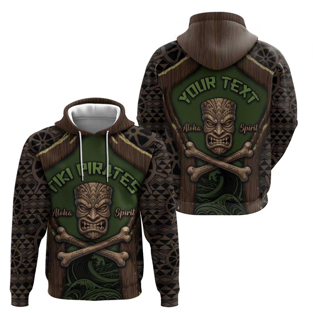 Personalised Hawaii Tiki Pirates Hoodie Kakau Pattern Polynesian Style DT05 - Polynesian Pride