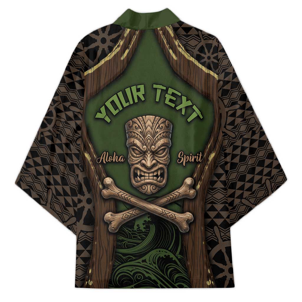 Personalised Hawaii Tiki Pirates Kimono Kakau Pattern Polynesian Style DT05 - Polynesian Pride