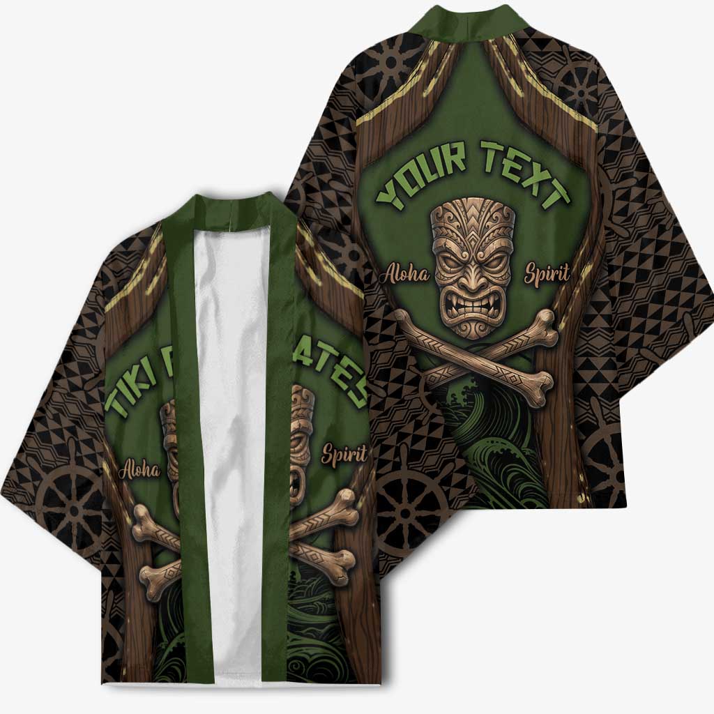 Personalised Hawaii Tiki Pirates Kimono Kakau Pattern Polynesian Style DT05 - Polynesian Pride
