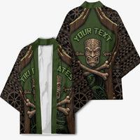 Personalised Hawaii Tiki Pirates Kimono Kakau Pattern Polynesian Style DT05 - Polynesian Pride