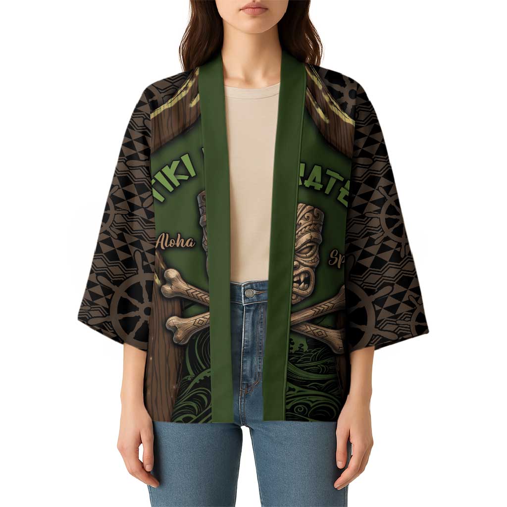 Personalised Hawaii Tiki Pirates Kimono Kakau Pattern Polynesian Style DT05 - Polynesian Pride