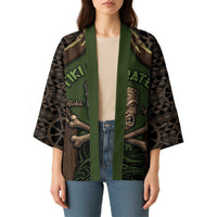 Personalised Hawaii Tiki Pirates Kimono Kakau Pattern Polynesian Style DT05 - Polynesian Pride