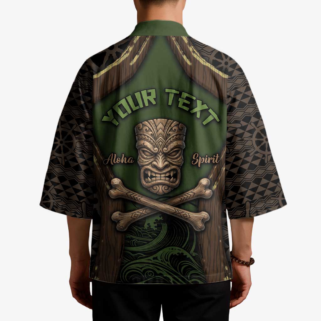 Personalised Hawaii Tiki Pirates Kimono Kakau Pattern Polynesian Style DT05 - Polynesian Pride
