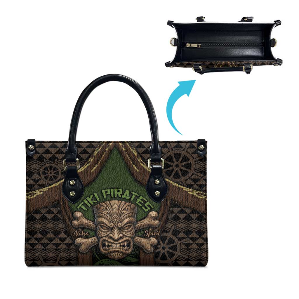 Hawaii Tiki Pirates Leather Bag Kakau Pattern Polynesian Style DT05 - Polynesian Pride