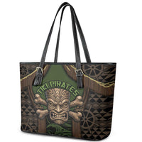 Hawaii Tiki Pirates Leather Tote Bag Kakau Pattern Polynesian Style DT05 - Polynesian Pride