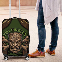 Hawaii Tiki Pirates Luggage Cover Kakau Pattern Polynesian Style DT05 Green - Polynesian Pride