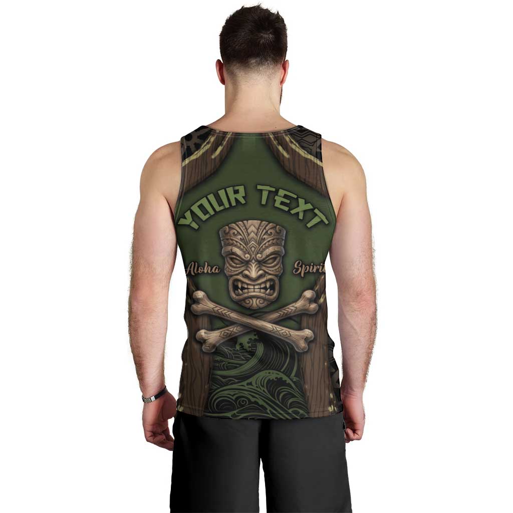 Personalised Hawaii Tiki Pirates Men Tank Top Kakau Pattern Polynesian Style DT05 - Polynesian Pride