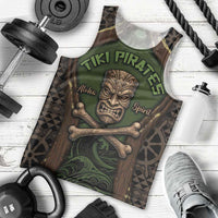 Personalised Hawaii Tiki Pirates Men Tank Top Kakau Pattern Polynesian Style DT05 - Polynesian Pride