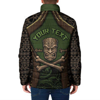 Personalised Hawaii Tiki Pirates Padded Jacket Kakau Pattern Polynesian Style DT05 - Polynesian Pride