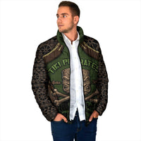 Personalised Hawaii Tiki Pirates Padded Jacket Kakau Pattern Polynesian Style DT05 - Polynesian Pride