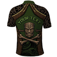 Personalised Hawaii Tiki Pirates Polo Shirt Kakau Pattern Polynesian Style DT05 - Polynesian Pride