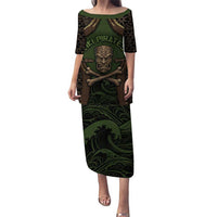 Personalised Hawaii Tiki Pirates Puletasi Kakau Pattern Polynesian Style
