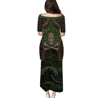 Personalised Hawaii Tiki Pirates Puletasi Kakau Pattern Polynesian Style