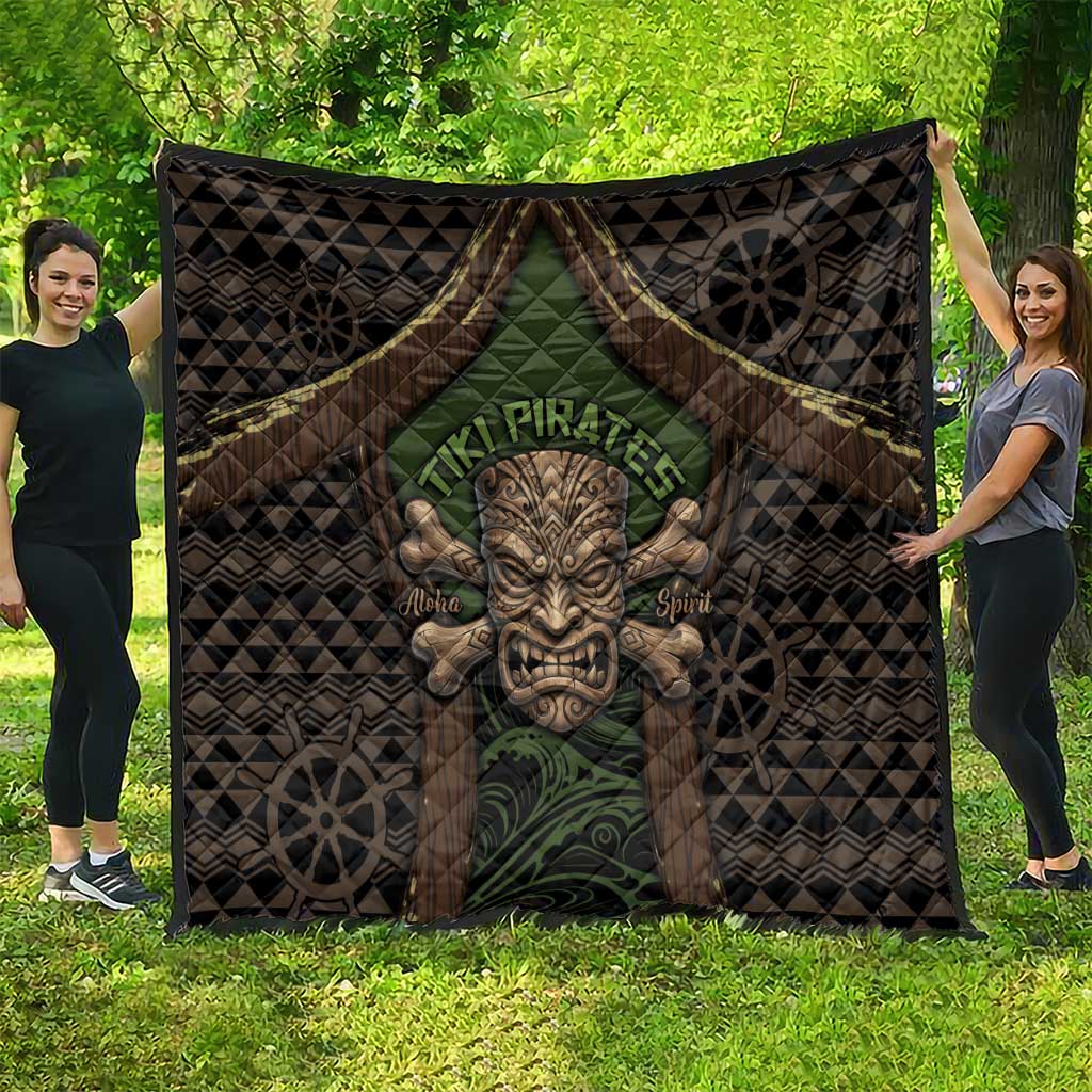 Hawaii Tiki Pirates Quilt Kakau Pattern Polynesian Style DT05 - Polynesian Pride