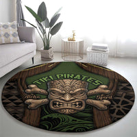 Hawaii Tiki Pirates Round Carpet Kakau Pattern Polynesian Style DT05 - Polynesian Pride