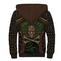 Personalised Hawaii Tiki Pirates Sherpa Hoodie Kakau Pattern Polynesian Style DT05 - Polynesian Pride