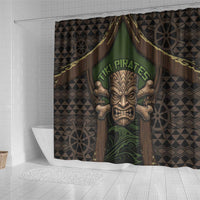 Hawaii Tiki Pirates Shower Curtain Kakau Pattern Polynesian Style DT05 - Polynesian Pride