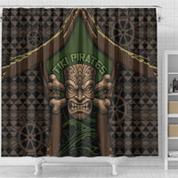 Hawaii Tiki Pirates Shower Curtain Kakau Pattern Polynesian Style DT05 - Polynesian Pride