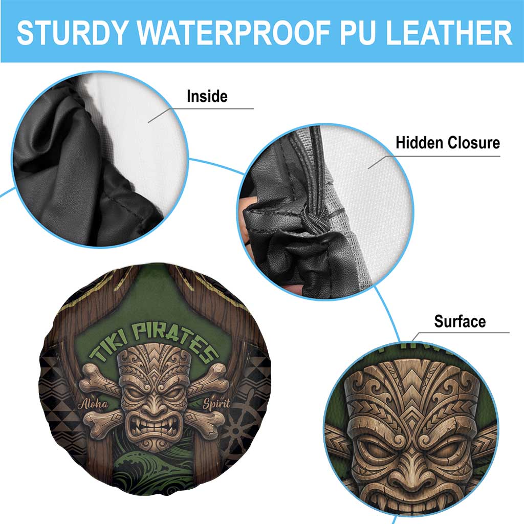Hawaii Tiki Pirates Spare Tire Cover Kakau Pattern Polynesian Style DT05 - Polynesian Pride