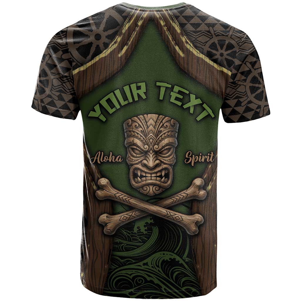 Personalised Hawaii Tiki Pirates T Shirt Kakau Pattern Polynesian Style DT05 - Polynesian Pride