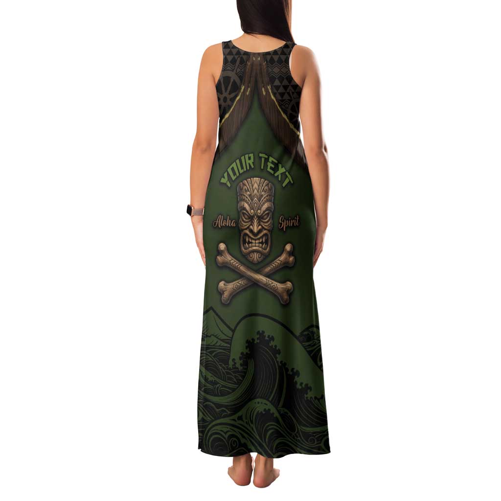 Personalised Hawaii Tiki Pirates Tank Maxi Dress Kakau Pattern Polynesian Style DT05 - Polynesian Pride