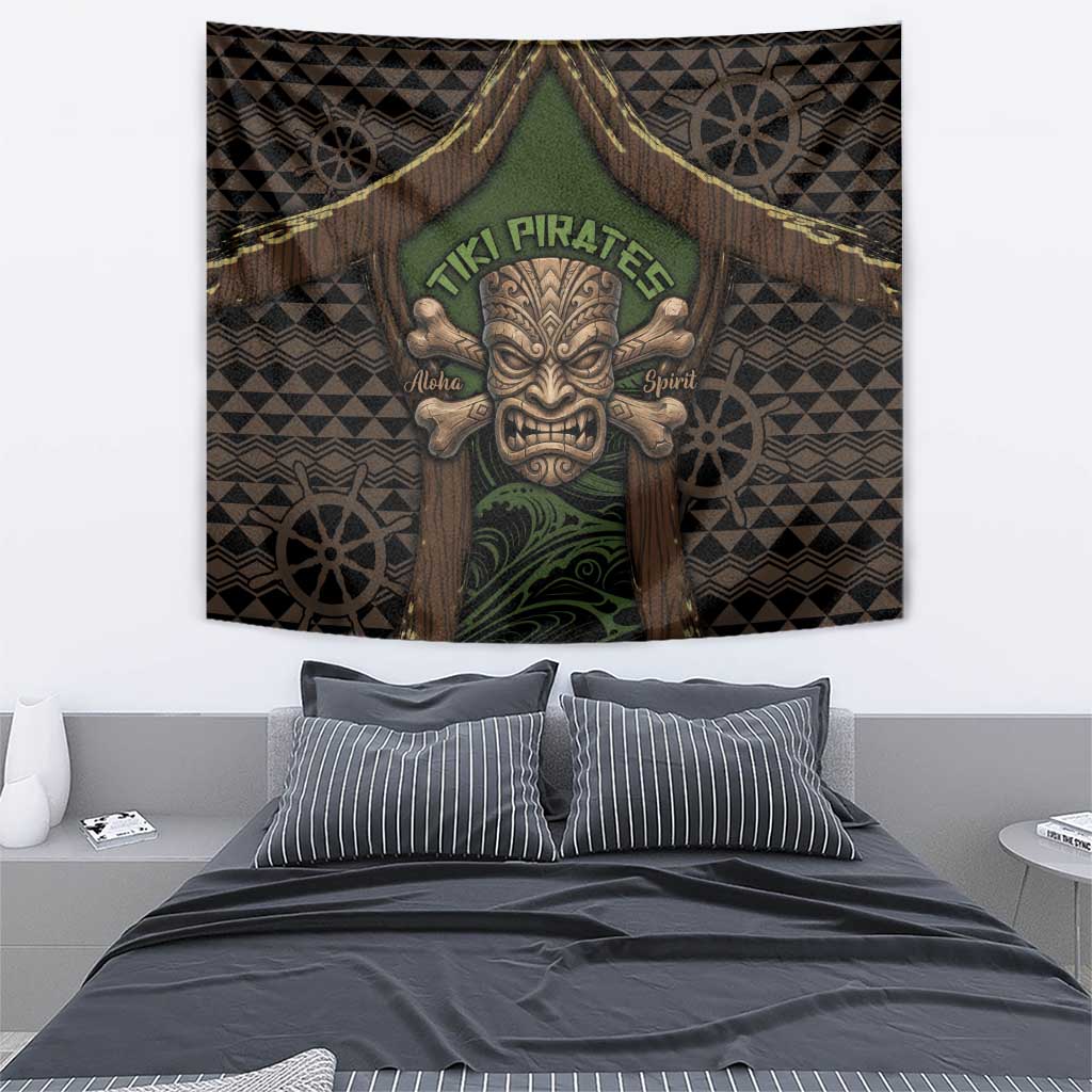 Hawaii Tiki Pirates Tapestry Kakau Pattern Polynesian Style DT05 - Polynesian Pride