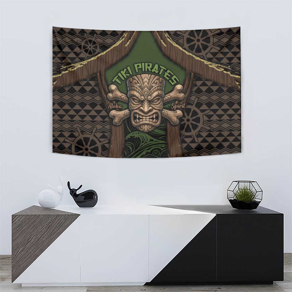 Hawaii Tiki Pirates Tapestry Kakau Pattern Polynesian Style DT05 - Polynesian Pride