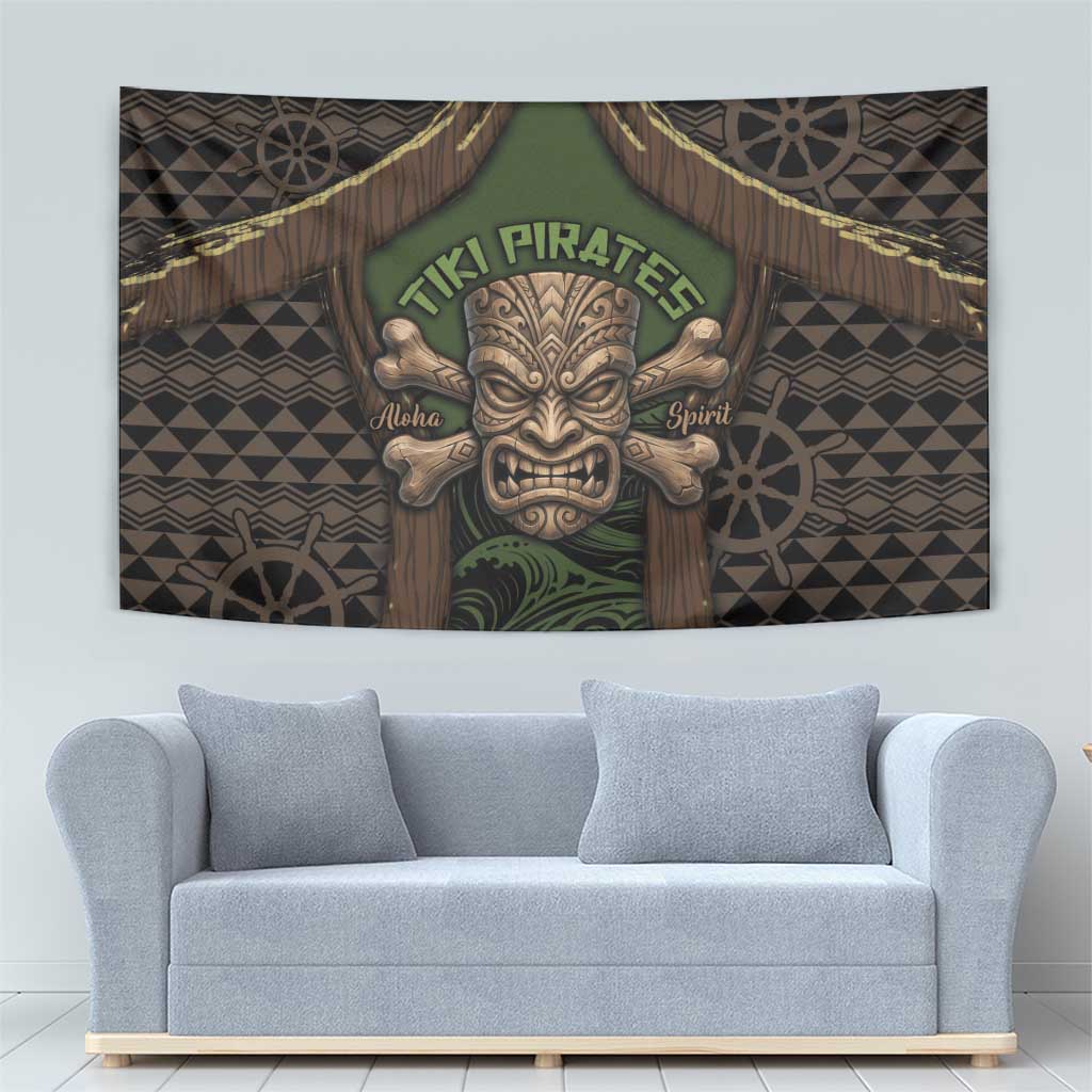 Hawaii Tiki Pirates Tapestry Kakau Pattern Polynesian Style DT05 - Polynesian Pride