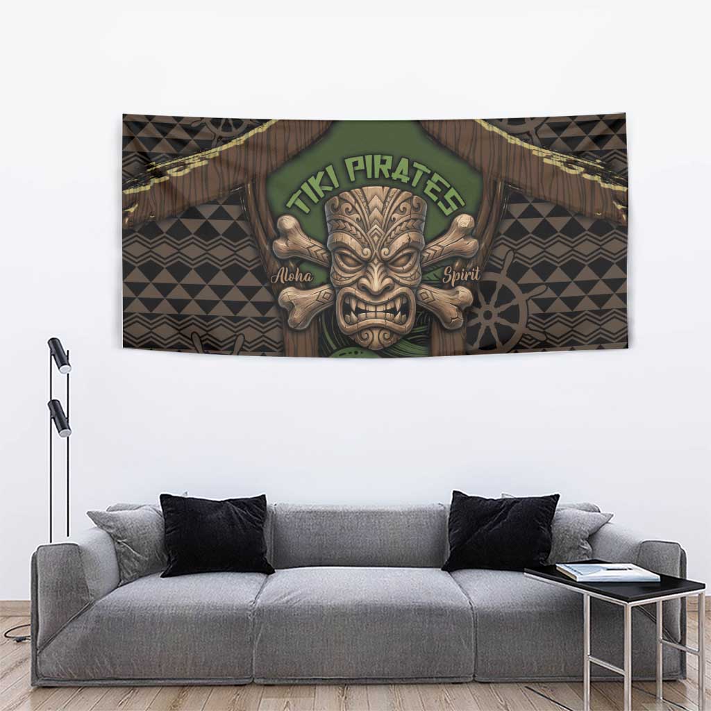Hawaii Tiki Pirates Tapestry Kakau Pattern Polynesian Style DT05 - Polynesian Pride