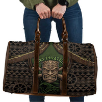 Hawaii Tiki Pirates Travel Bag Kakau Pattern Polynesian Style DT05 Green - Polynesian Pride
