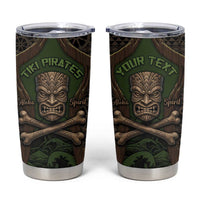 Personalised Hawaii Tiki Pirates Tumbler Cup Kakau Pattern Polynesian Style DT05 Green - Polynesian Pride