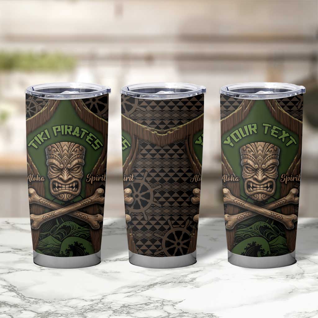 Personalised Hawaii Tiki Pirates Tumbler Cup Kakau Pattern Polynesian Style DT05 - Polynesian Pride