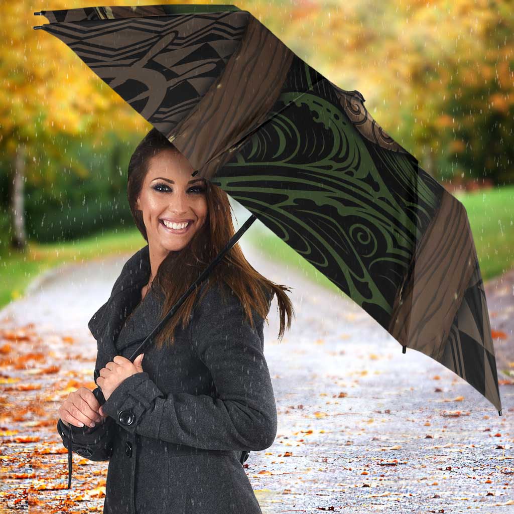 Hawaii Tiki Pirates Umbrella Kakau Pattern Polynesian Style