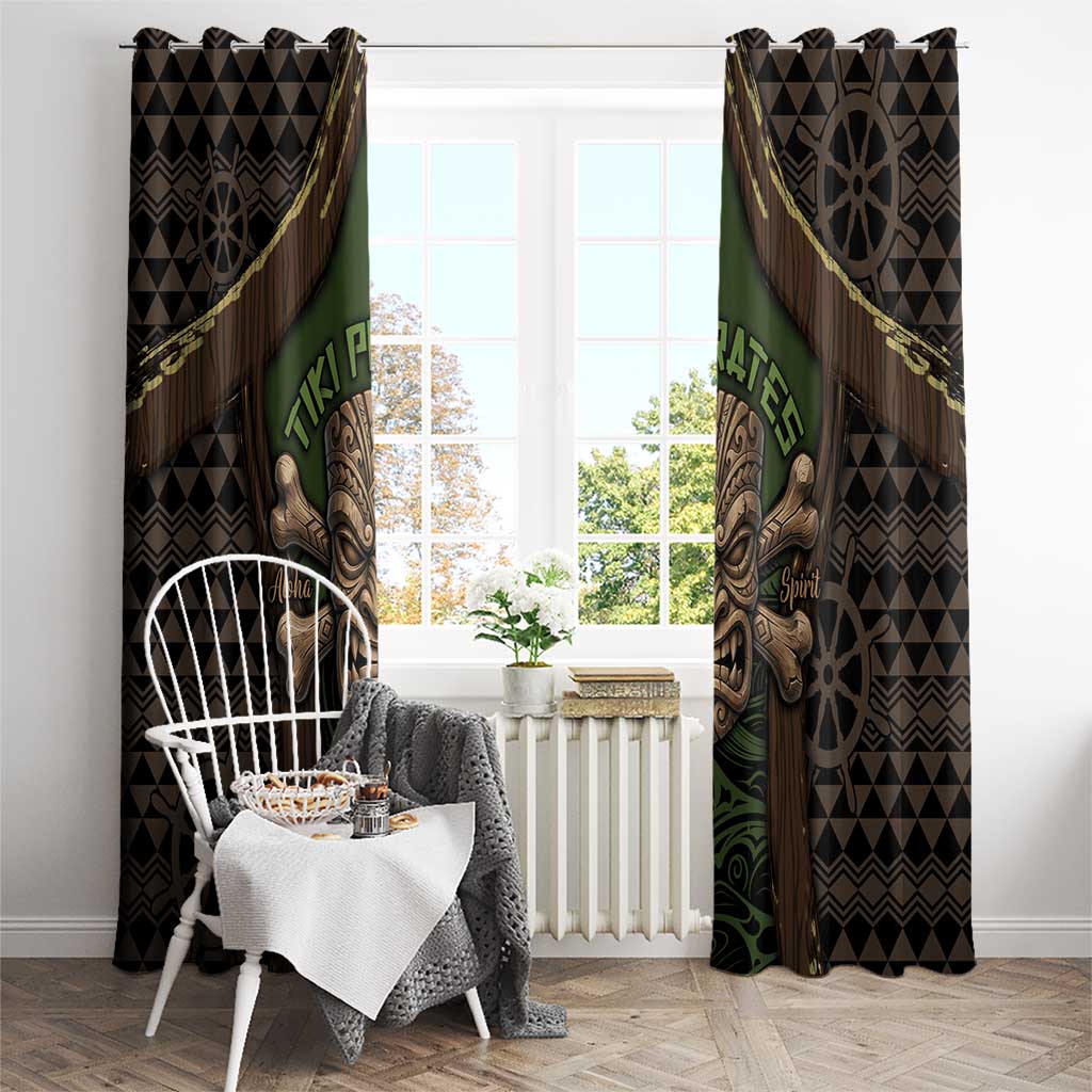 Hawaii Tiki Pirates Window Curtain Kakau Pattern Polynesian Style DT05 - Polynesian Pride