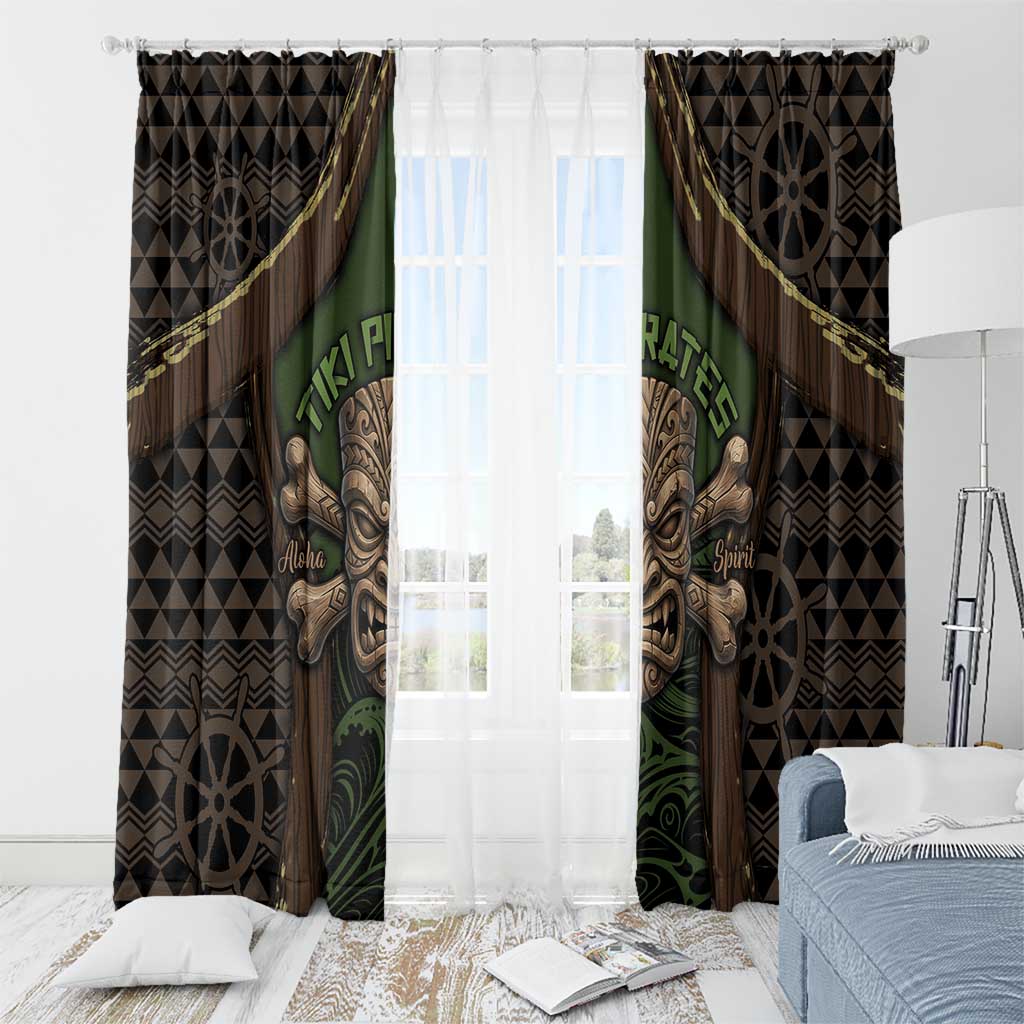 Hawaii Tiki Pirates Window Curtain Kakau Pattern Polynesian Style DT05 - Polynesian Pride