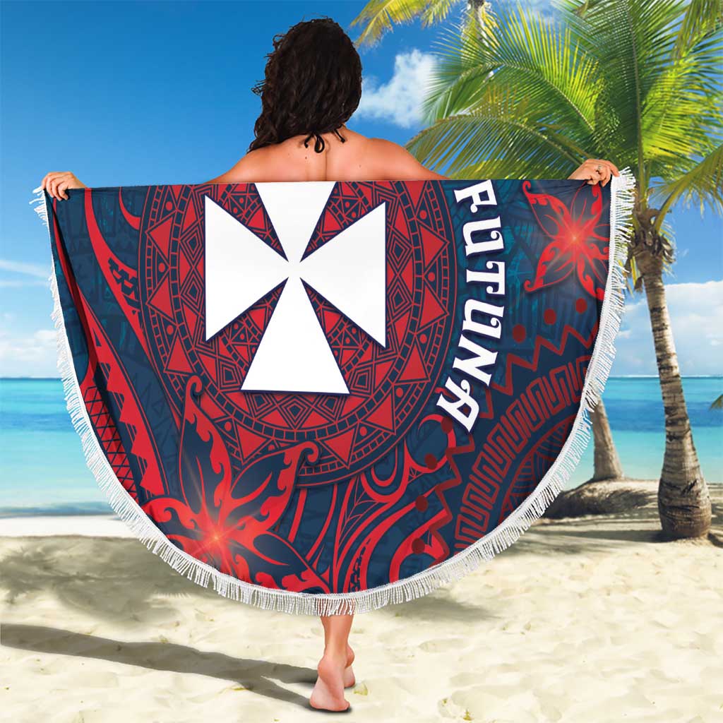 Wallis And Futuna Beach Blanket Hibiscus Polynesian Tribal Pattern