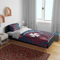 Wallis And Futuna Bedding Set Hibiscus Polynesian Tribal Pattern