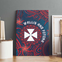 Wallis And Futuna Canvas Wall Art Hibiscus Polynesian Tribal Pattern
