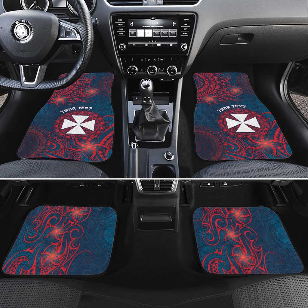 Wallis And Futuna Car Mats Hibiscus Polynesian Tribal Pattern