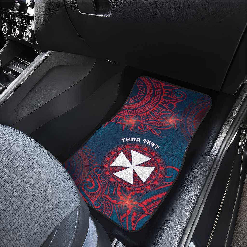 Wallis And Futuna Car Mats Hibiscus Polynesian Tribal Pattern