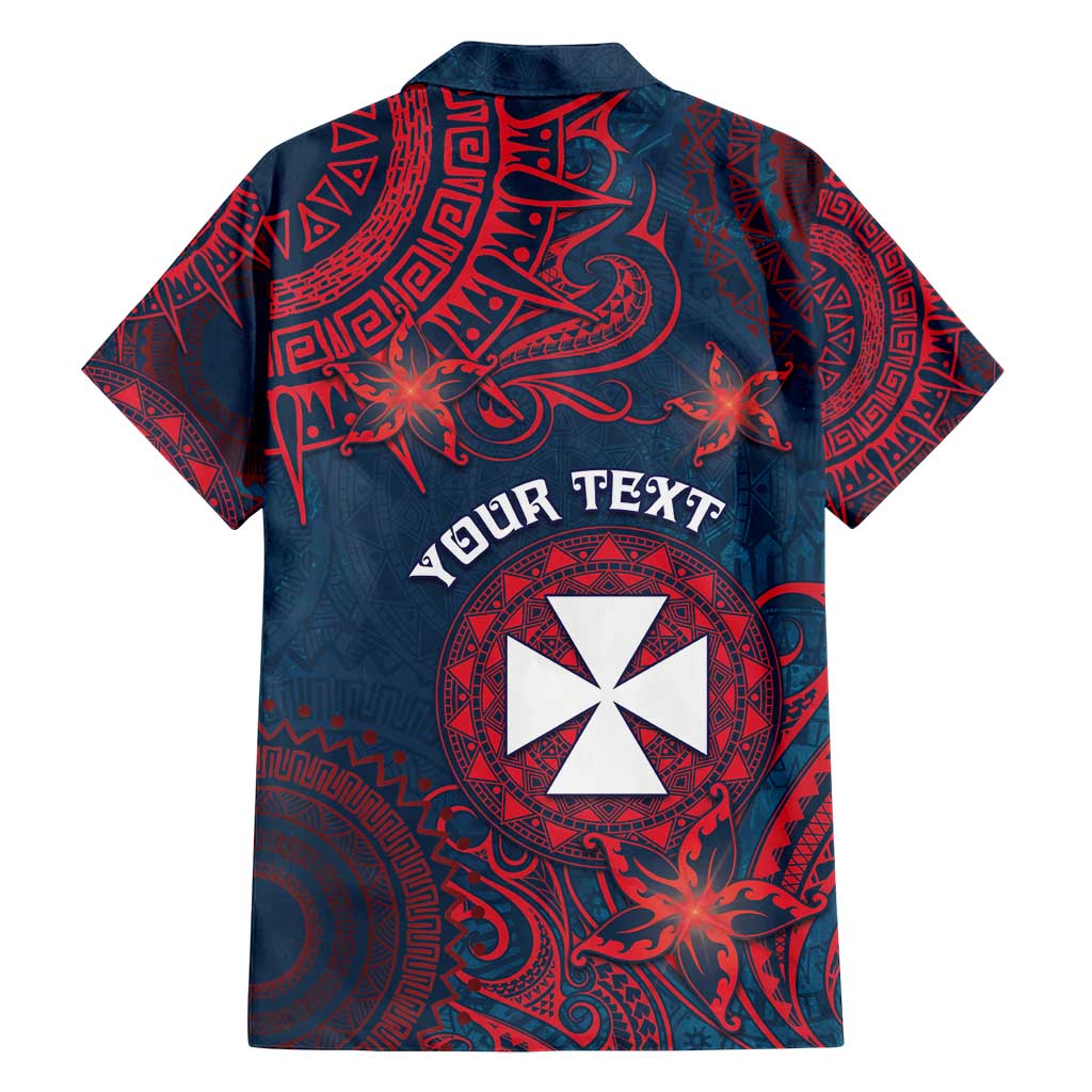 Personalised Wallis And Futuna Family Matching Off Shoulder Maxi Dress and Hawaiian Shirt Hibiscus Polynesian Tribal Pattern