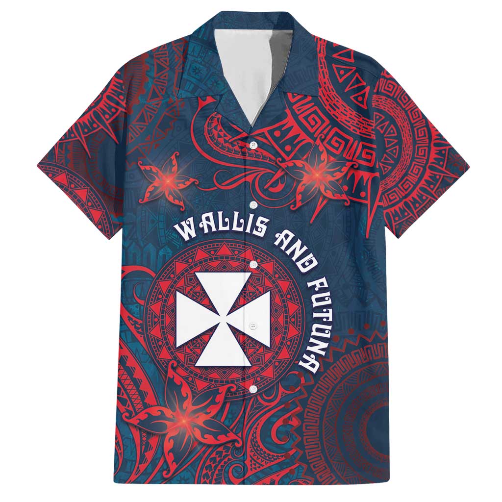 Personalised Wallis And Futuna Family Matching Short Sleeve Bodycon Dress and Hawaiian Shirt Hibiscus Polynesian Tribal Pattern