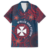 Personalised Wallis And Futuna Family Matching Short Sleeve Bodycon Dress and Hawaiian Shirt Hibiscus Polynesian Tribal Pattern