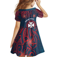 Personalised Wallis And Futuna Family Matching Tank Maxi Dress and Hawaiian Shirt Hibiscus Polynesian Tribal Pattern