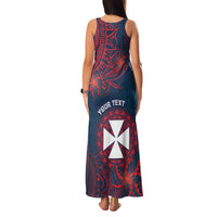 Personalised Wallis And Futuna Family Matching Tank Maxi Dress and Hawaiian Shirt Hibiscus Polynesian Tribal Pattern